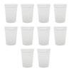 DISCOUNT PROMOS Disposable Plastic Cups 12 oz. Set of 10, Bulk Pack - Perfect for Summer, Sporting Events, Birthdays, Weddings, Picnic, Beach, Parties - White view 1