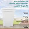 DISCOUNT PROMOS Disposable Plastic Cups 12 oz. Set of 10, Bulk Pack - Perfect for Summer, Sporting Events, Birthdays, Weddings, Picnic, Beach, Parties - White view 4