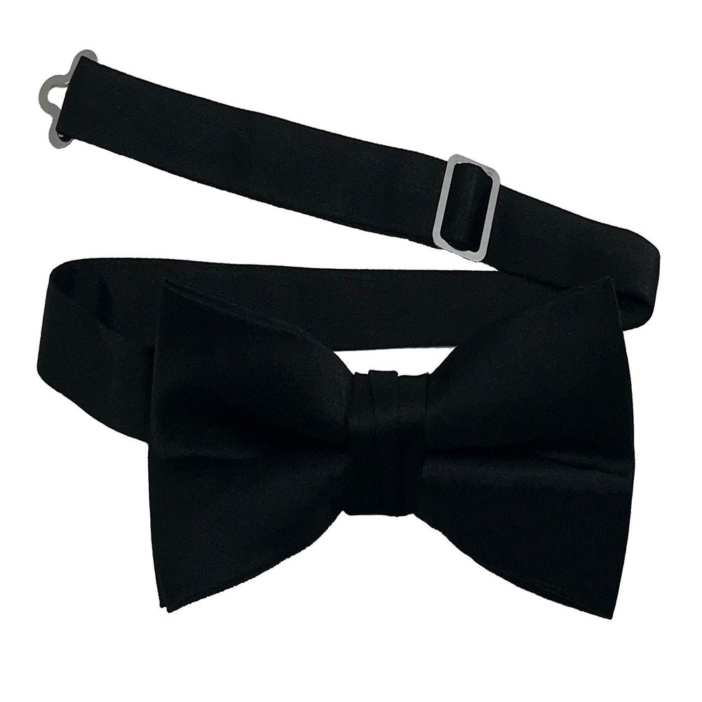 Spencer J's Mens and Boys Pre-Tied Bowtie Large Variety of Colors (Black, Youth (Age 7-13))