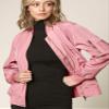 MBJ WJC2157 Women's Classic Lightweight Jacket Multi Pocket Windbreaker Bomber Jacket XL Mauve view 3