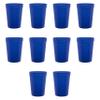 DISCOUNT PROMOS Disposable Plastic Cups 12 oz. Set of 10, Bulk Pack - Perfect for Summer, Sporting Events, Birthdays, Weddings, Picnic, Beach, Parties - Reflex Blue view 1