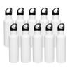 DISCOUNT PROMOS Stainless Steel Water Bottles 26 oz. Set of 10, Bulk Pack - Reusable, Leak Proof, Perfect for Gym, Hiking, Camping, Outdoor Sports - White view 1
