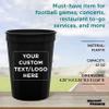 Custom Disposable Plastic Cups 12 oz. Set of 10/50/100, Personalized Bulk Pack - Perfect for Summer, Sporting Events, Birthdays, Weddings, Picnic, Beach, Parties - Black view 4