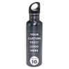 DISCOUNT PROMOS Custom Stainless Steel Water Bottles 26 oz. Set of 10, Personalized Bulk Pack - Reusable, Leak Proof, Perfect for Gym, Hiking, Camping, Outdoor Sports - Grey view 1