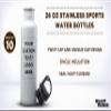 DISCOUNT PROMOS Custom Stainless Steel Water Bottles 26 oz. Set of 10, Personalized Bulk Pack - Reusable, Leak Proof, Perfect for Gym, Hiking, Camping, Outdoor Sports - White view 3