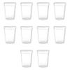 DISCOUNT PROMOS Disposable Plastic Cups 12 oz. Set of 10, Bulk Pack - Perfect for Summer, Sporting Events, Birthdays, Weddings, Picnic, Beach, Parties - Clear view 1