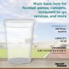DISCOUNT PROMOS Disposable Plastic Cups 12 oz. Set of 10, Bulk Pack - Perfect for Summer, Sporting Events, Birthdays, Weddings, Picnic, Beach, Parties - Clear view 4
