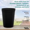 DISCOUNT PROMOS Disposable Plastic Cups 12 oz. Set of 10, Bulk Pack - Perfect for Summer, Sporting Events, Birthdays, Weddings, Picnic, Beach, Parties - Black view 4