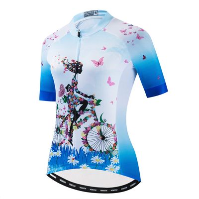 JPOJPO Womens Cycling Jersey,Bike Shirt Quick-Dry Breathable Reflective S-2XL Tops