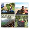 REDCAMP Large Waterproof Stadium Blanket for Cold Weather, Soft Warm Fleece Camping Blanket Windproof for Outdoor Sports, Blue/Red (Outer Black/Inner Black) view 4