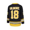 Men's #18 Happy Gilmore 1996 Movie Adam Sandler Ice Hockey Jersey Stitched Size XXXL Black view 3