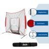 Anbt 7' x 7' Baseball Softball Practice Net Baseball Equipment Training Aids with Carry Bag for Hitting,Pitching,Batting & Fielding Practice view 2