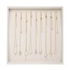 Stratalife Necklace Organizer Stackable Jewelry Organizer 20 Hooks Large Jewelry Tray Necklaces Holder Bracelet Storage for Women Girls Velvet (Beige Necklace Tray) view 1