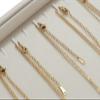 Stratalife Necklace Organizer Stackable Jewelry Organizer 20 Hooks Large Jewelry Tray Necklaces Holder Bracelet Storage for Women Girls Velvet (Beige Necklace Tray) view 4