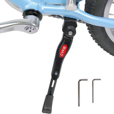 Cyfie Kickstand for 16 18 20 Inch Kids Bicycle, Bike Kickstand Center Mount Adjustable Aluminum Alloy Kick Stands for 16-20 Inch Kids Mountain Bike/Road Bike
