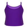 Hansber Girls Ballet Dance Tank Tops Sequined Dancewear Camisole Sequined Tops Sports Cami Shirts Purple 6 view 2