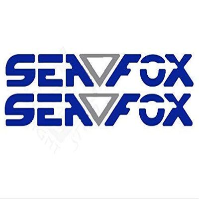 Imagnt Studio Set of 2 Boat Hull Marine Grade Decals fits Sea Fox Boats, Seafox Restoration kit, Stickers. Choose Size and Color (King Blue & Silver Metallic, 26 inches)