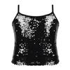 Hansber Girls Ballet Dance Tank Tops Sequined Dancewear Camisole Sequined Tops Sports Cami Shirts Black 12 view 1