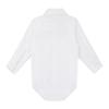 QinCiao Infant Baby Boys Long/Short Sleeve Rompers Little Gentleman Wedding Birthday Party Button Down Shirt Bodysuit White&Black with Bow Tie Long Sleeves 9 Months view 2