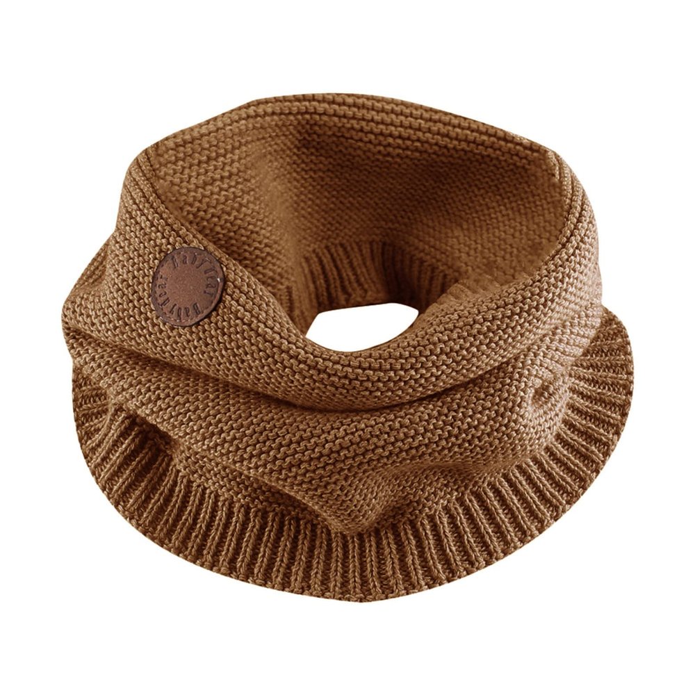 Bamery Winter Baby Boys Scarf Cotton Girls Neck Warmer Autumn Warm Knitted Scarves for Toddler Kids (Walnut)