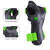 boruizhen Kids/Youth Knee and Elbow Pads with Wrist Guards Protective Gear Set for Skating Skateboarding Cycling Biking Scooter and Multi Sports (Black/Green, Small (3-7 Years)) view 4