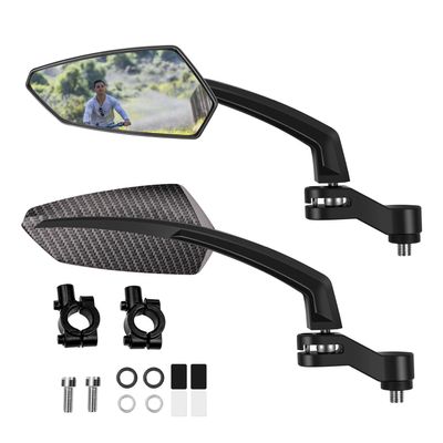 Addmotor Bike Mirrors, 1 Pair Bicycle Mirror Handlebar Mount, 360 Adjustable Rotatable Bike Mirror, HD, Safe Handlebar Rearview Mirror, Bike Accessories Bicycle Mirrors Set(Black)