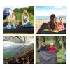 REDCAMP Large Waterproof Stadium Blanket for Cold Weather, Soft Warm Fleece Camping Blanket Windproof for Outdoor Sports, Blue/Red (Outer Grey/Inner Black) view 4
