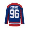 CGUBJI Men's #96 Charlie Conway Team Movie Hockey Jersey Stitched Size S Blue view 3