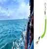 Fishing Coiled Lanyard, Heavy Duty Fishing Lanyard, Retractable Tool Lanyard, Fishing Tools Safety Rope Extension Cord Tether, with Carabiner, for Deep Sea Fishing, Rods, Kayak, Paddles - 2-Pcs view 2