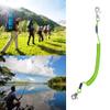 Fishing Coiled Lanyard, Heavy Duty Fishing Lanyard, Retractable Tool Lanyard, Fishing Tools Safety Rope Extension Cord Tether, with Carabiner, for Deep Sea Fishing, Rods, Kayak, Paddles - 2-Pcs view 4