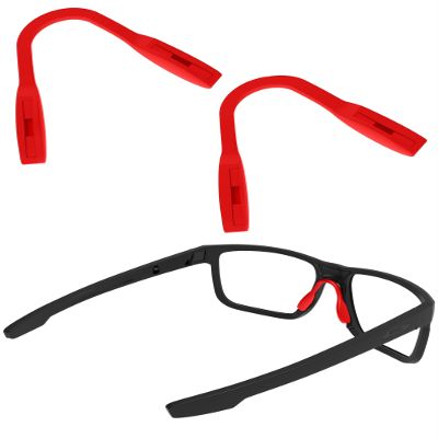 SAUCER Replacement Nose Pieces Pads for Oakley Split Time OO4129 Sunglass - Standard Red + Asian Fit Red