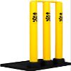 DSC Unisex's 1503326 Plastic Cricket Stumps Set with Rubber Base, Multi Color, One Size view 1