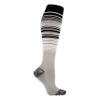 Dr. Scholl's Womens Graduated Compression Knee High - 1 & 2 Pair Packs Energizing Comfort And Fatigue Relief Sock, Black Solid/Gray Stripe, 4-10 US view 2