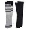 Dr. Scholl's Womens Graduated Compression Knee High - 1 & 2 Pair Packs Energizing Comfort And Fatigue Relief Sock, Black Solid/Gray Stripe, 4-10 US view 3