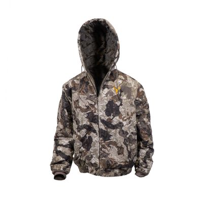 HOT SHOT Mens Insulated Twill Camo Hunting Jacket, Veil-Cervidae Camo with Cotton Shell, for cold weather, bird and deer hunting, XX-Large