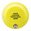 DISCOUNT PROMOS Custom Frisbees 9.25 inch. Set of 50, Personalized Bulk Pack - Fun Outdoor Games for Adults and Family - Yellow view 1