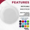 DISCOUNT PROMOS Frisbees 9.25 inch. Set of 10, Bulk Pack - Fun Outdoor Games for Adults and Family - White view 2