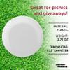DISCOUNT PROMOS Frisbees 9.25 inch. Set of 10, Bulk Pack - Fun Outdoor Games for Adults and Family - White view 4