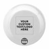DISCOUNT PROMOS Custom Frisbees 9.25 inch. Set of 100, Personalized Bulk Pack - Fun Outdoor Games for Adults and Family - White view 1