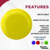 DISCOUNT PROMOS Frisbees 9.25 inch. Set of 10, Bulk Pack - Fun Outdoor Games for Adults and Family - Yellow view 2