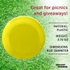 DISCOUNT PROMOS Frisbees 9.25 inch. Set of 10, Bulk Pack - Fun Outdoor Games for Adults and Family - Yellow view 4