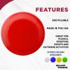 DISCOUNT PROMOS Frisbees 9.25 inch. Set of 10, Bulk Pack - Fun Outdoor Games for Adults and Family - Red view 2