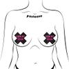 PASTEASE Sexy Pasties - Nipple Covers for Festivals, Raves, & Lingerie | Halloween Costume Accessory | Waterproof (Great Tits X Cross) view 2