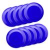 DISCOUNT PROMOS Frisbees 9.25 inch. Set of 10, Bulk Pack - Fun Outdoor Games for Adults and Family - Reflex Blue view 1