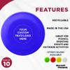 DISCOUNT PROMOS Custom Frisbees 9.25 inch. Set of 10, Personalized Bulk Pack - Fun Outdoor Games for Adults and Family - Reflex Blue view 2