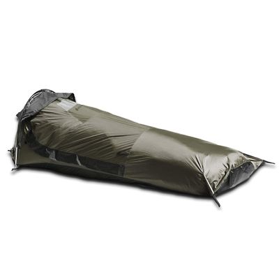AquaQuest Hideaway Bivy Stealth Compact Single-Pole Waterproof Breathable with Mosquito Bug Net Mesh for Hunting, Hiking, Camping - Olive Drab