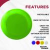 DISCOUNT PROMOS Frisbees 9.25 inch. Set of 10, Bulk Pack - Fun Outdoor Games for Adults and Family - Neon Green view 2