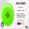 DISCOUNT PROMOS Custom Frisbees 9.25 inch. Set of 10, Personalized Bulk Pack - Fun Outdoor Games for Adults and Family - Neon Green view 2