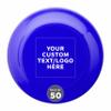 DISCOUNT PROMOS Custom Frisbees 9.25 inch. Set of 50, Personalized Bulk Pack - Fun Outdoor Games for Adults and Family - Reflex Blue view 1