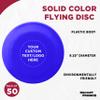 DISCOUNT PROMOS Custom Frisbees 9.25 inch. Set of 50, Personalized Bulk Pack - Fun Outdoor Games for Adults and Family - Reflex Blue view 3